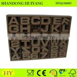 cheap unfinished wooden letter and number set with box wholesale