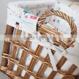 Home Storage Nested Wicker Knitting Baskets With 2 Side Handles thumbnail-4