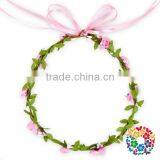 Deluxe Braided Leather Floral Headband thumbnail-4