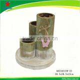 Wooden Three Set Candle Jars thumbnail-1