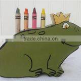 Hot Sell Wooden Frog Prince Pencil Crayon Holder Princess Party Favors Teacher Gift Bride or Girlfriend Gifts Made in China thumbnail-1