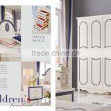 MJ665 2016 New Luxury Colorful White Bedroom Set Wooden Children Kids Teenager Bedroom Set thumbnail-2