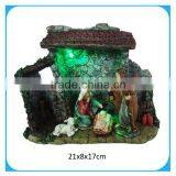 Resin Christmas Manger With LED Light thumbnail-1