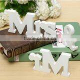 Cheap Mr & Mrs Wedding Reception Solid Wooden Letters Table Top Centrepiece Decoration thumbnail-3