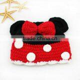 2015 Baby Flower Hat Winter Crochet Hats Handmade Knitted Hat/flower Crochet Baby Patterns thumbnail-6
