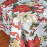 Printed Polyester Table Cloth With Christmas Design
