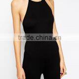 2015 Fashionable Hot Sale OEM Customized Flare Jumpsuit With Halter Neck thumbnail-3