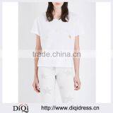 Dropped Shoulders Short Sleeves Star Printed Cotton Jersey T-shirt(DQE0255T) thumbnail-1