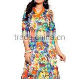 Designer Jute Silk Glamour Multi Kurtis thumbnail-4