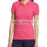 Fit Silm Women's Pink Polo Blank Top Quality Polo Custom Printed Polo thumbnail-1