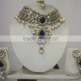 KUNDAN Pearl CHOKER Necklace Set thumbnail-1