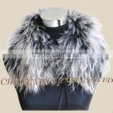 Detachable Genuine Tibetan Lamb Fur Banded Collar