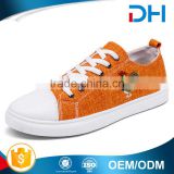 Lace-up man's rooster embroidery breathable casual bulk latest canvas shoes
