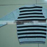 V-neck Pure Cotton Knitting Back Stripe Boys Argyle Sweater thumbnail-3
