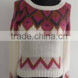 Fashion Women's Jacquard Knit Pullover Sweater thumbnail-1