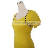 Custom Women Fashion Summer Short Sleeve Casual Dress; Latest Ladies Summer Dress thumbnail-6