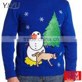 Ugly Christmas Sweater Men's Sad Snowman Pullover Sweater thumbnail-3