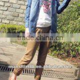 100% Cotton Washed Women's Top Blouses Denim Shirts With 2 Pockets and Snap Buttons thumbnail-4