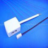 Molex 2 Gang Socket in ABS White Color for Wall Cabinet Cupboard Display Storage Bathroom Lighting thumbnail-2