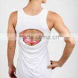 Women's Custom Heather White Singlet,Women Tank Top, Fitness Top thumbnail-1