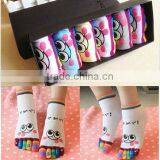 Socks Manufacturers China Street Fashion Wholesale Fluorescent Color Korean Cartoon Crying Smiley Face No Show Women Socks thumbnail-1