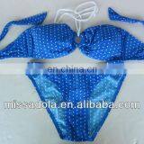 Missadola Sexy Blue Two Pieces Strapless Swimwear Bikini (SM-3) thumbnail-1