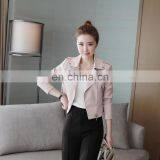 New Arrival Woman Fashion pu Leather Motocyle Jackets thumbnail-2