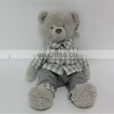 Plush and stuffed bear animal baby toys with cloth dress
