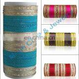 Indian Ladies Wear Metal Bangles - Bollywood Style Metal Bangles - Party Wear Metal Bangle thumbnail-1