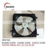 TO-YO-TA TER-CEL 1.3L 1.5L MT 95-99 Engine Cooling Fan Motor Assembly OM 16363-11070 16361-11020 16711-11250