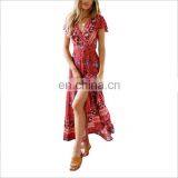 OEM Baroque Border Print Plus Size Short Sleeve Cover up Women Summer Casual Dress thumbnail-1
