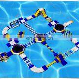 Aqua Park Equipment Aquapark 40m * 35m Plato 0.9mm PVC Inflatable Floating Water Park thumbnail-6