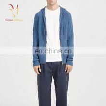 Mens Cashmere Cardigan With Zipper And Hoodie thumbnail-3