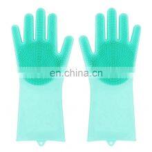 Amazon Heat Resistant Scrub Rubber Gloves Magic Diswahing Gloves Kitchen Cleaning thumbnail-1
