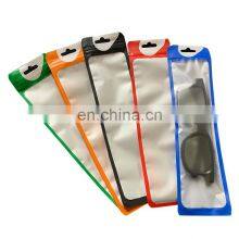 In stock Clear Front Plastic Zipper Packaging Ziplock 3 Three Side Seal Pouch Bag for Eyelash Jewelry Cables