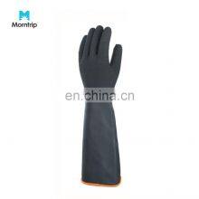Black Industrial Heavy Duty Chemical Resistant Thick Safety Waterproof Rubber Latex Glove Working Industrial Latex Hand Glove thumbnail-1