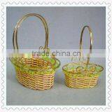 Antique Beaded Decorative Wire Basket thumbnail-1