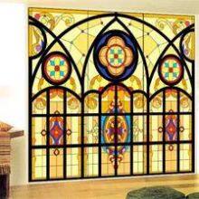 Stained Decorative Glass Large Mural Pattern Customizable Screen Roof Curved Glass Panel Professional Manufacturer thumbnail-1