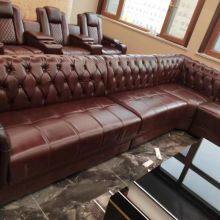 High-end Villa Home Theater Sofa Movie Hall Luxury Function Leather Combination Electric Sofa Audio-visual Room Sofa