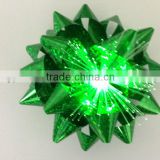 3.75" LED star ribbon bow Optical Fiber Gift Lighting Up Star Bows, Christmas Tree Decorative LED Bow, LED Ribbon Bow