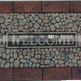 Nonslip Backing Heavy-duty Recycled Flocked Rubber Welcome Door Mat thumbnail-2