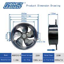 400 Circular Single-Flange External Rotor Axial Fan Industrial Equipment Cabinet Energy Reserve Cooling Fan thumbnail-2