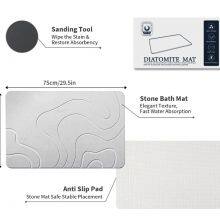 Factory Wholesale Quick Drying Diatomite Stone Bath Mat & Coasters for Bathroom, Kitchen, Office thumbnail-5