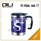 Stainless Steel Cool Travel Coffee Mug Brand With Screen Dragon