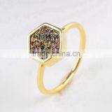 Druzy Ring 925 Sliver Ring Titanium Druzy Ring thumbnail-2