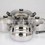 7Pcs Stainless Steel Cookware Set With Induction Bottom and Bakelite Handle