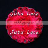 4' Sabby Rose Trim Flower, Chiffon Rose Fabric Flowers, Shabby Flower thumbnail-6