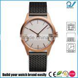 PVD Rosegold Stainless Steel Case Sapphire Lenses Water Resistant 5ATM Leather Luxury Watch thumbnail-3