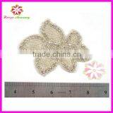 Rhinestone Applique, Beaded Crystal Applique, Rhinestone Applique for Bridal Sash thumbnail-1