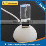Crystal USB Disk Flash Drive With Blue Led Laser Light up Logo thumbnail-5